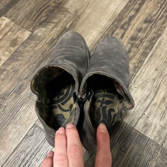 Fly London 39 Size 8 8.5 US Graphite Gray Yip Zip Leather Wedge Ankle Boots - Picture 8 of 11